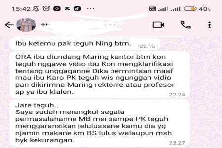 Diduga Diintimidasi Wakil Rektor I Orang Tua Mahasiswa Universitas Muh